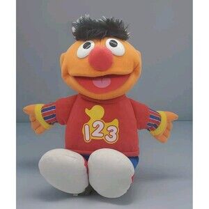 123 Counting Ernie 14'' Plush Sesame Street Hasbro 2010 Talks & Sings